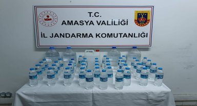 Amasya'da 44 litre sahte içki ele geçirildi
