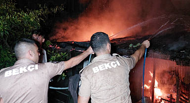 Baraka alevlere teslim oldu