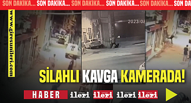 Giresun'da silahlı kavga anı kamerada!