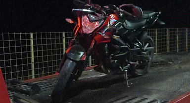 Motordan düştü yaralandı