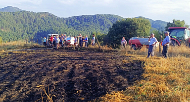 Yangını söndürmek için seferber oldular