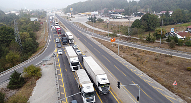 Bolu Dağı geçişinde trafik yoğunluğu