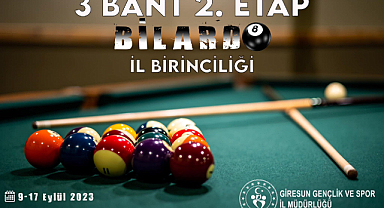 Giresun'da bilardo heyecanı yaşanacak