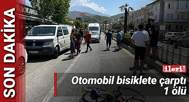 Otomobilin çarptığı bisikletli öldü