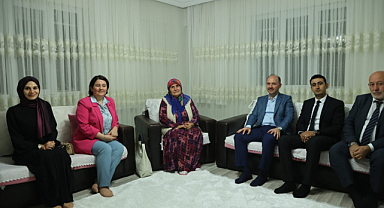 Şehit eşine ziyaret