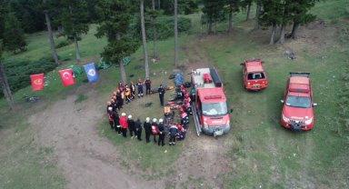 Trabzon'da gönüllülere yaylada arama kurtarma eğitimi
