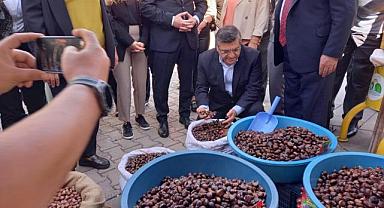 1 ton kestane saatler içinde tükendi