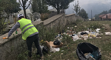 2 ton çöp toplandı