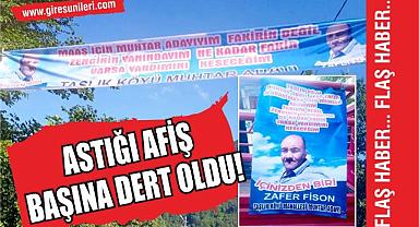 Astığı Afİş Başına Dert Oldu!