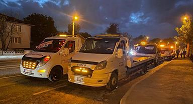 Çekici sürücüleri İsrail'i protesto etti