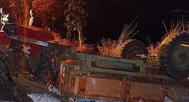 Çorum'da traktör devrildi, 1 kişi yaralandı