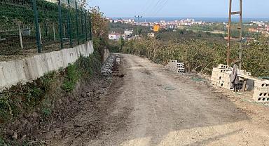 Espiye'de riskli yollar güvenli hale getiriliyor