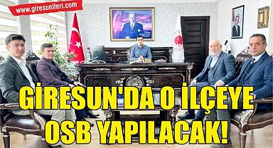 Giresun'da O İlçeye OSB Yapılacak!