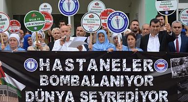 Giresun'da Sağlıkçılar İsrail Saldırılarına Tepki Gösterdi