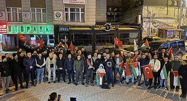 İsrail'in insanlık vahşetine Karadeniz'den protesto