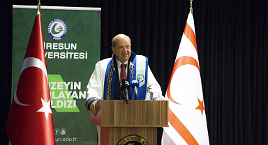 KKTC Cumhurbaşkanı Tatar'a Fahri Doktora unvanı verildi