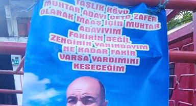 Giresun'da görenleri şaşkına çeviren pankart!