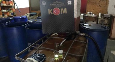 800 litre kaçak akaryakıt ele geçirildi