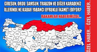 Giresun, Ordu, Samsun, Trabzon ve Diğer Karadeniz İllerinde Ne Kadar Yabancı Uyruklu İkamet Ediyor? İşte Rakamlar
