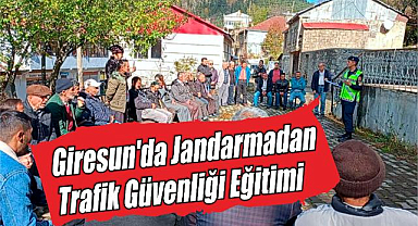 Giresun'da Jandarma'dan Trafik Güvenliği Eğitimi