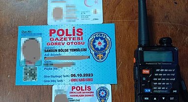 Polis amblemli sahte basın kartı ile yakalandı