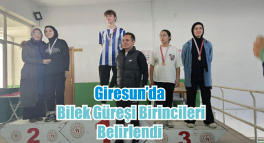 Giresun'da Bilek Güreşi Birincileri Belirlendi
