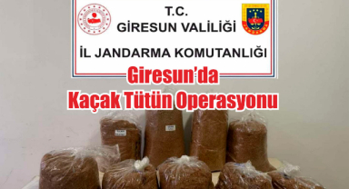 Giresun’da Kaçak Tütün Operasyonu