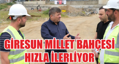 Giresun Millet Bahçesi Hızla İlerliyor