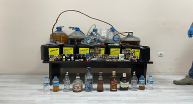 Amasya'da 113 litre sahte içki ele geçirildi
