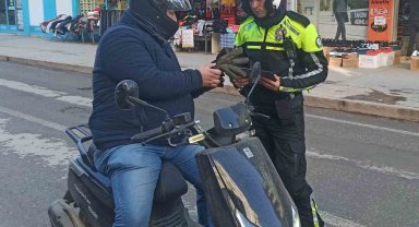Bafra'da motosiklet denetimi