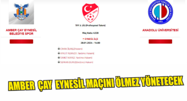 Eynesil maçını Ölmez yönetecek
