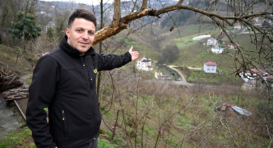 Fındık bahçesine giren karacalara seslendi