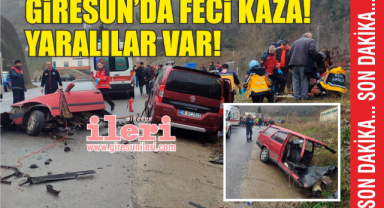 Giresun'da feci kaza! Yaralılar var!