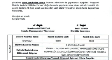 Giresun'da o ilçede elektrikler kesik