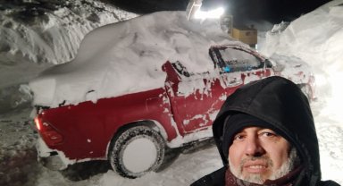 Karda kaybolan aracını 4 gün sonra buldu