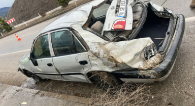 Kayganlaşan yolda feci kaza! 1 ölü, 1 yaralı