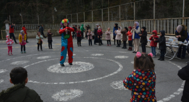 Minik öğrenciler etkinlikte doyasıya eğlendi