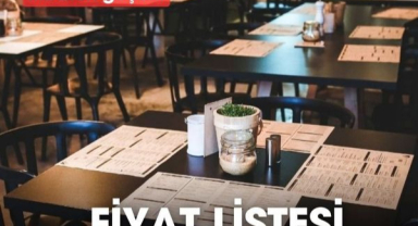 Restoran ve lokantalara fiyat listesi zorunluluğu