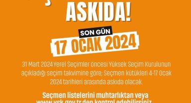 Seçmen listeleri askıya çıkıyor
