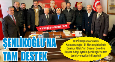 Şenlikoğlu'na tam destek