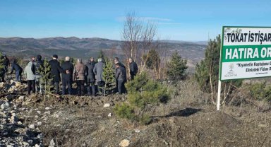 Soğuk havaya aldırmayan Tokatlılar fidan dikmek için birbirleriyle yarıştı