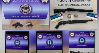 Şok uygulamada silah ve uyuşturucu madde ele geçirildi