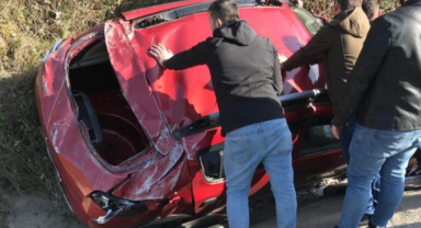 Su kanalına düşerek durabildi!