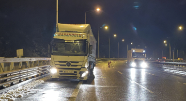 Tır sürücüsü direksiyon başında kalp krizi geçirdi