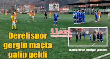 Derelispor gergin maçta galip geldi