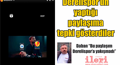 Derelispor'un yaptığı paylaşıma tepkiler var!