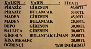 Dolmuş ücretlerine zam geldi