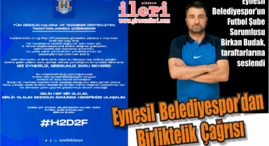 Eynesil Belediyespor'dan birliktelik çağrısı