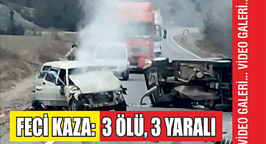 Feci kaza: 3 ölü, 3 yaralı
