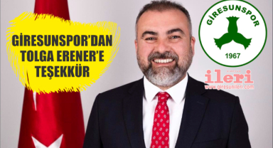 Giresunspor'dan Tolga Erener'e teşekkür